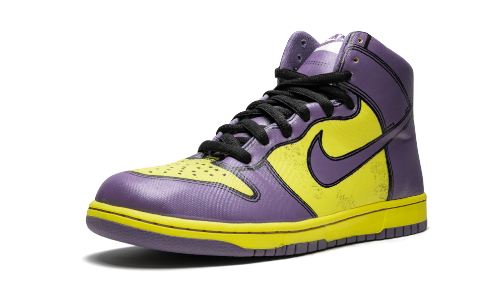 Nike Dunk High Retro Sneakers In Purple And Yellow ...