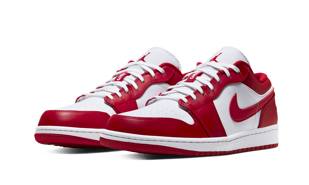 jordan low red and white