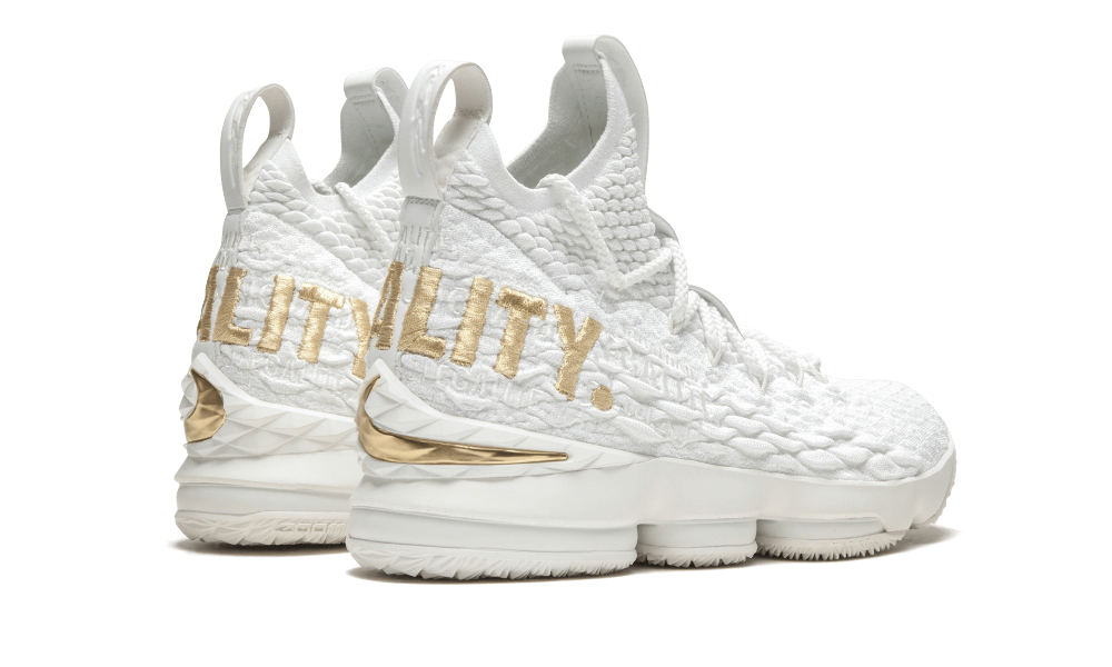 lebron 15 white and gold equality