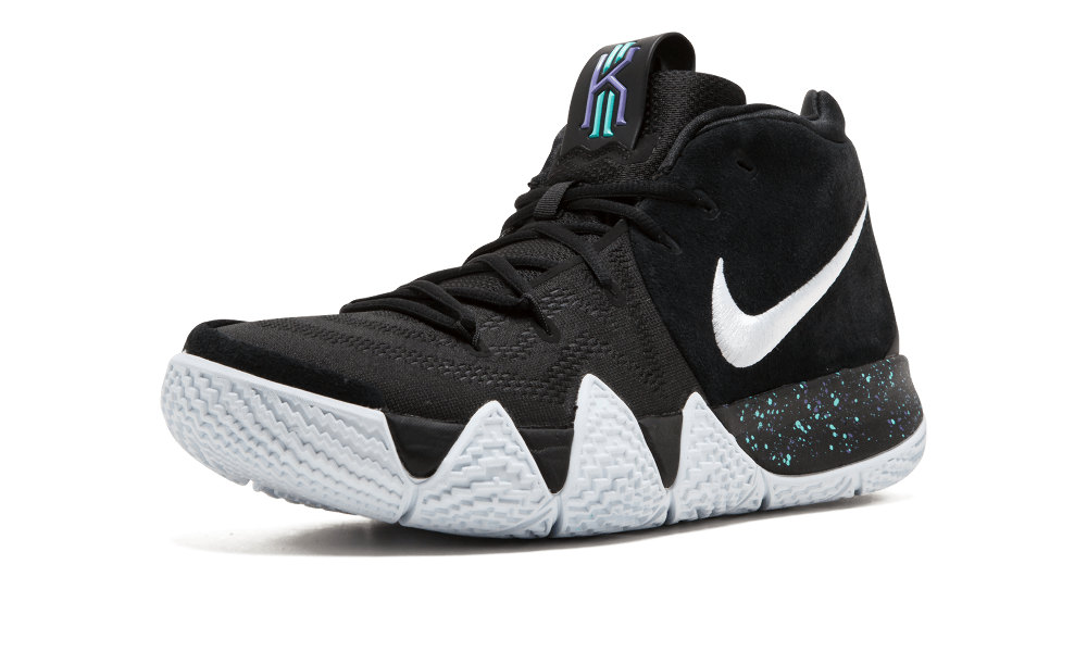 kyrie 4s white and black