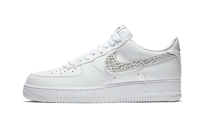 white just do it air force 1