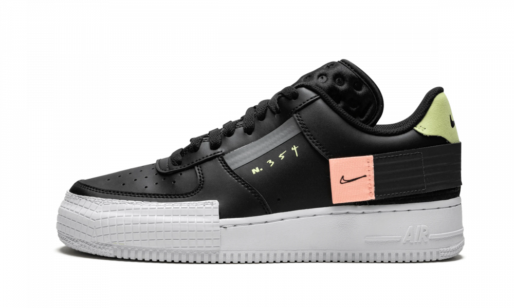nike air force 1 type low black