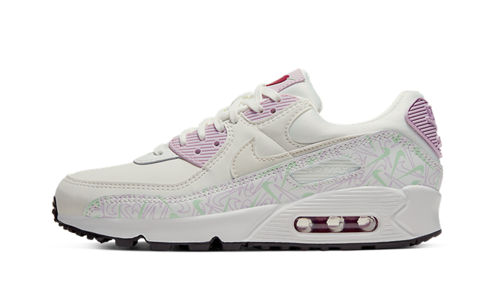 pink and white valentine air max
