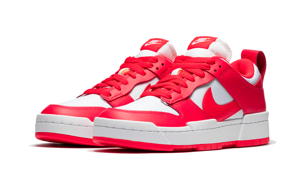 nike dunk low red white