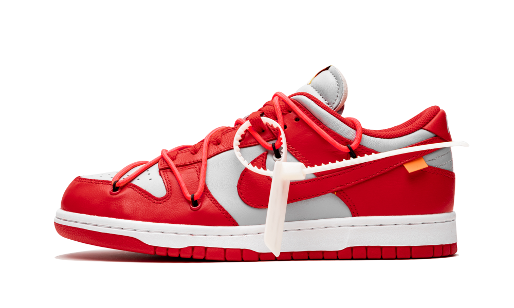 nike dunk off white red