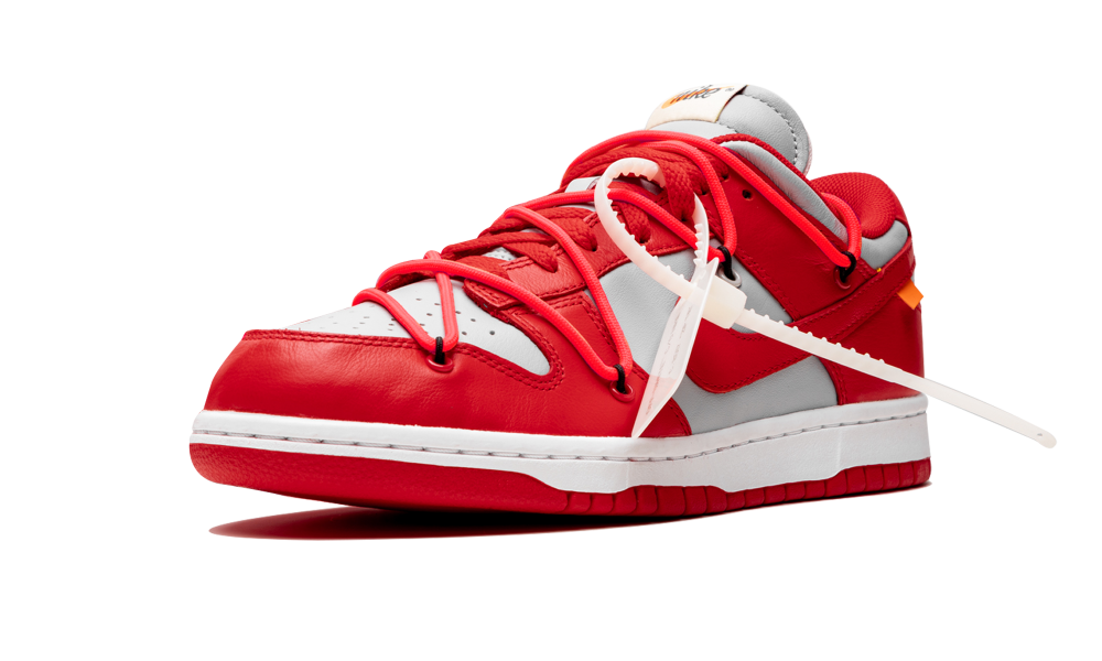 nike off white dunk low university red
