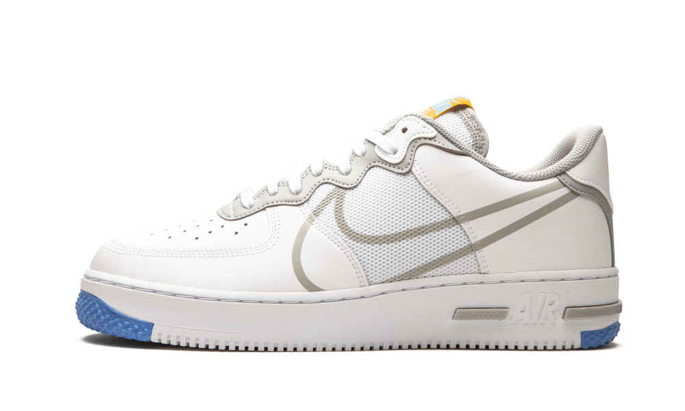 nike air force 1 react white light smoke grey