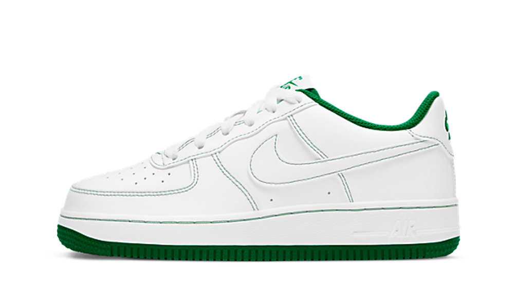 nike air force white and green