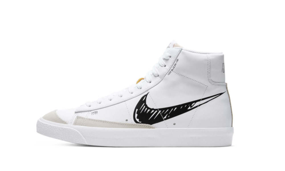 Nike Blazer Mid 77 Sketch White Black Cw7580 101 Restocks