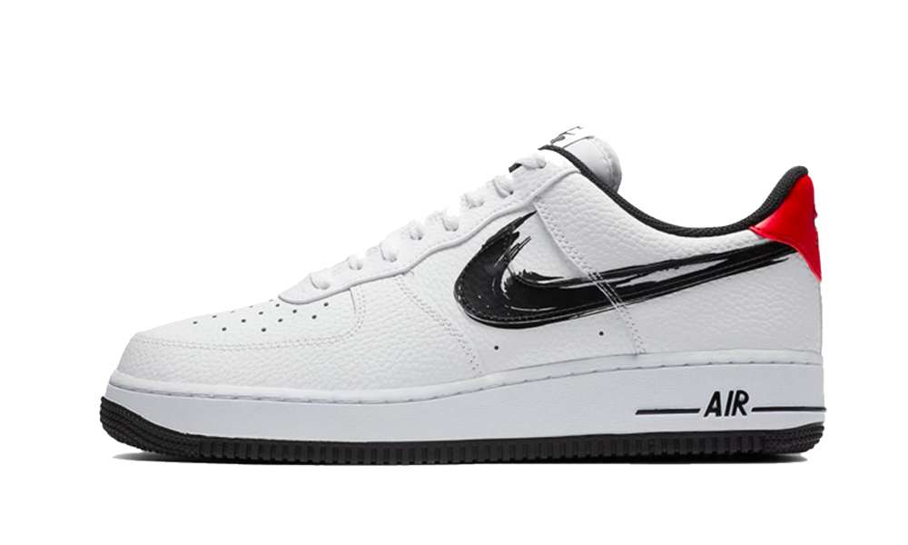 white and black low top air force ones
