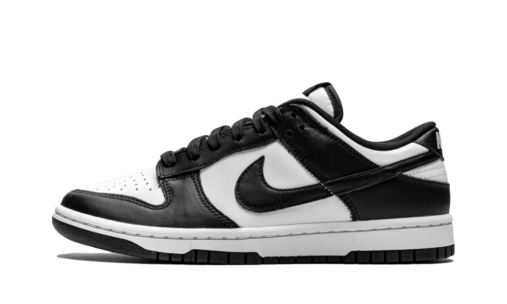 nike dunk black and white low
