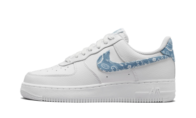 Nike Air Force 1 Low 07 Essential White Worn Blue Paisley (W)